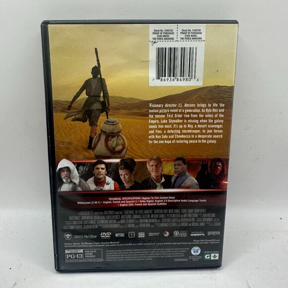 Star Wars The Force Awakens DVD Movie PG-13 2015 - Picture 2 of 3